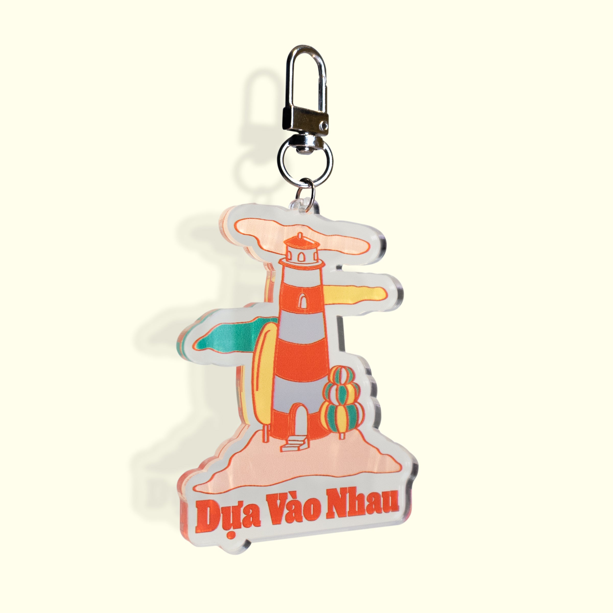 'Dựa Vào Nhau' Printed Plexiglass Keychain