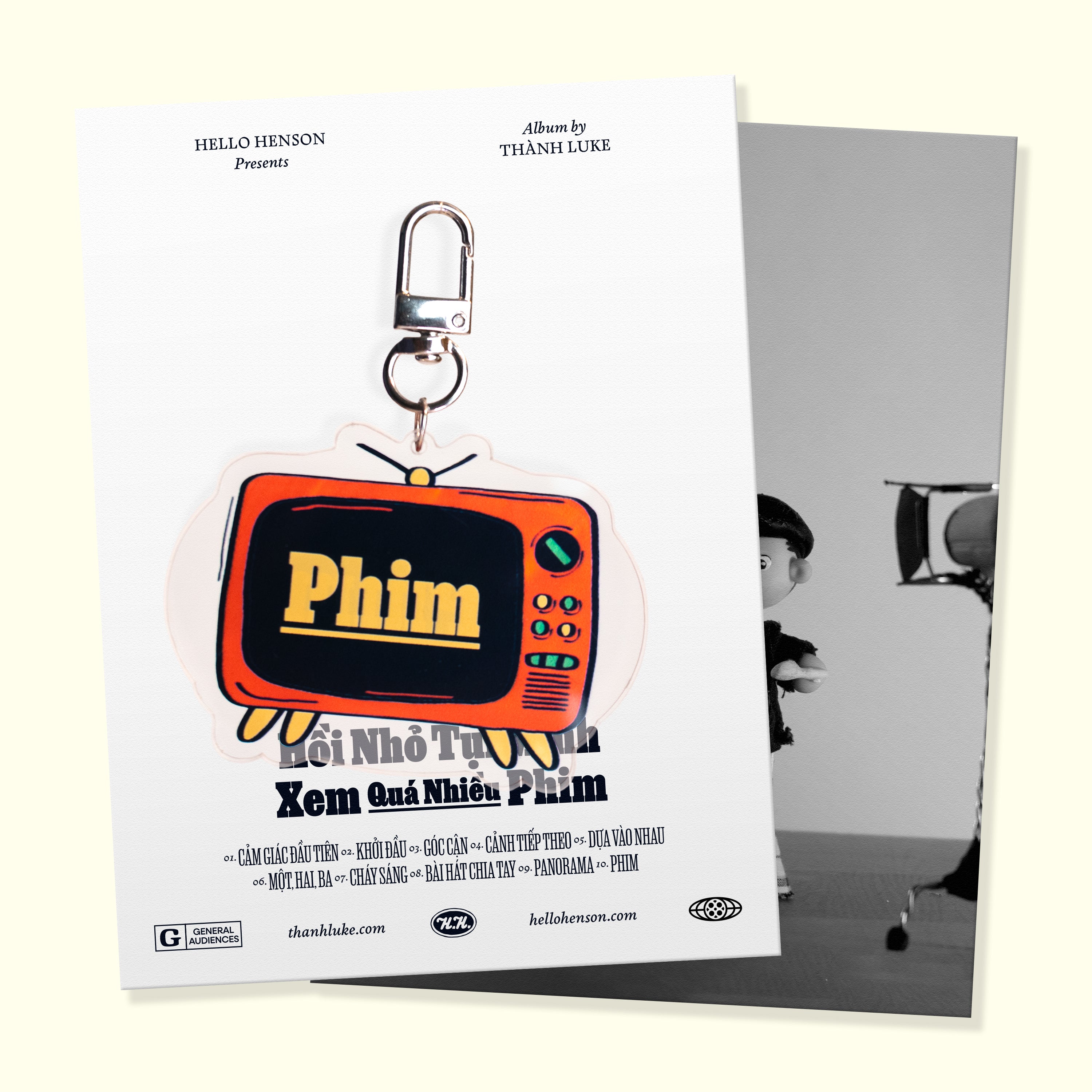 'Phim' Printed Plexiglass Keychain