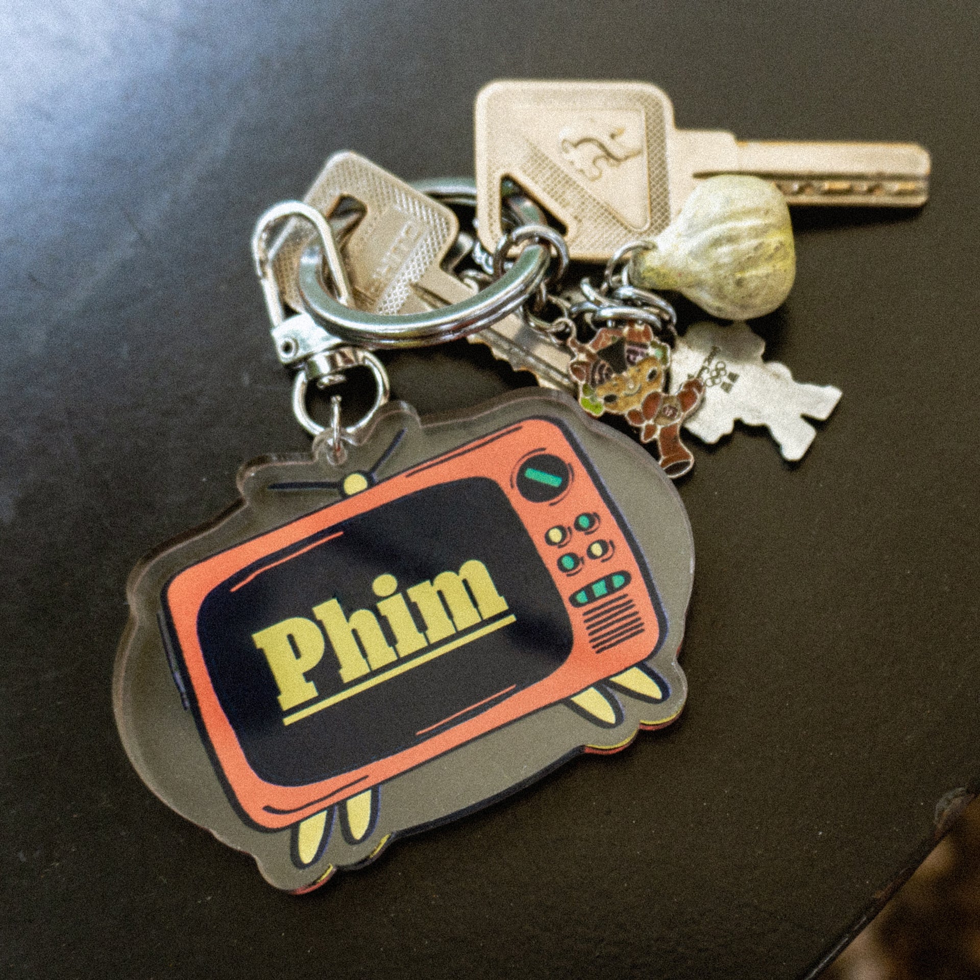 'Phim' Printed Plexiglass Keychain
