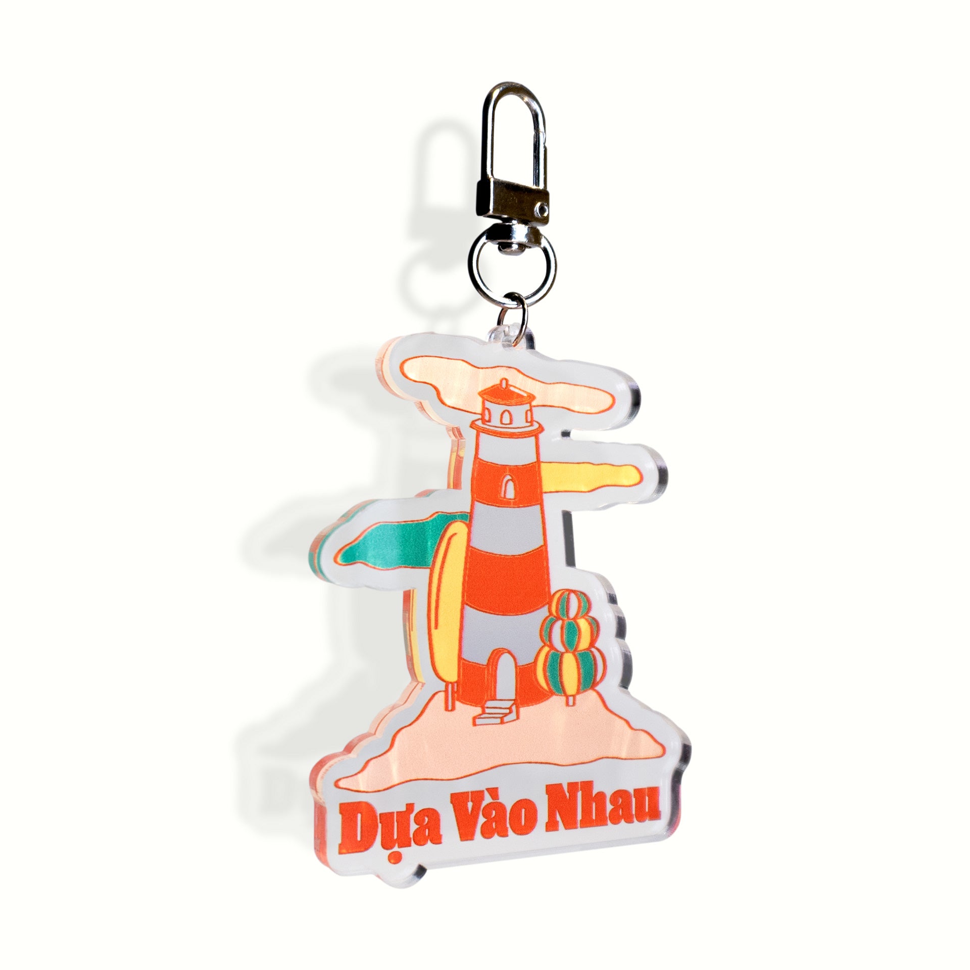 'Dựa Vào Nhau' Printed Plexiglass Keychain