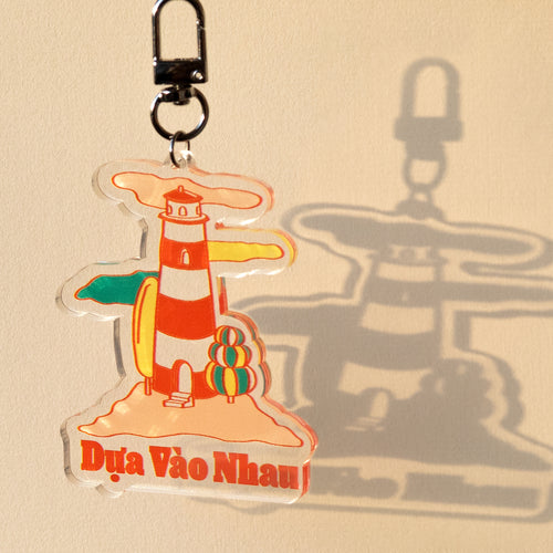'Dựa Vào Nhau' Printed Plexiglass Keychain