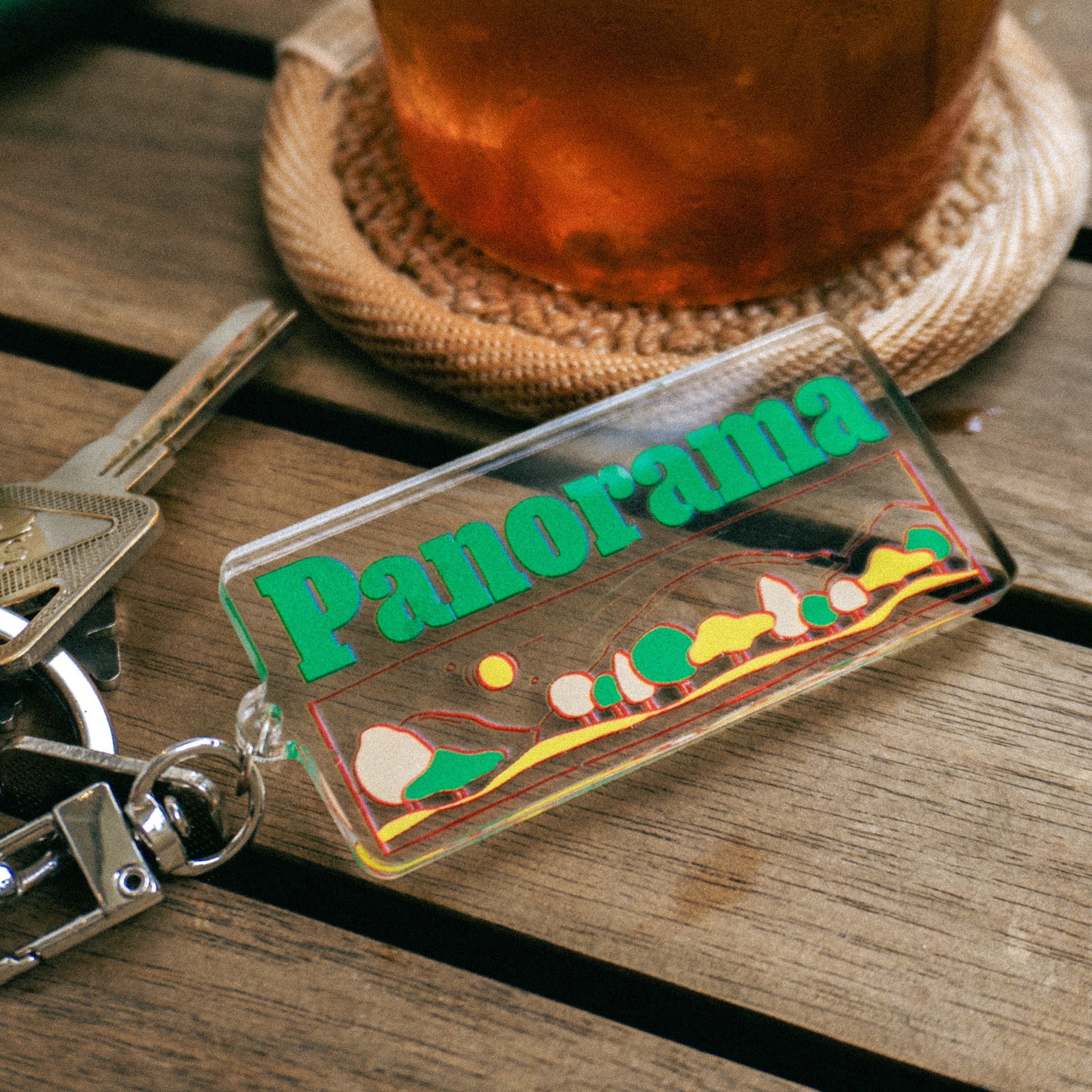 'Panorama' Printed Plexiglass Keychain
